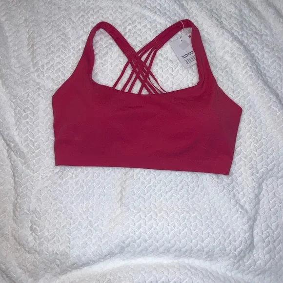 Lululemon FlexyFlex Strappy Yoga Bra | Size L/XL D-DDD | Raspberry Coulis | NWT - Picture 3 of 10